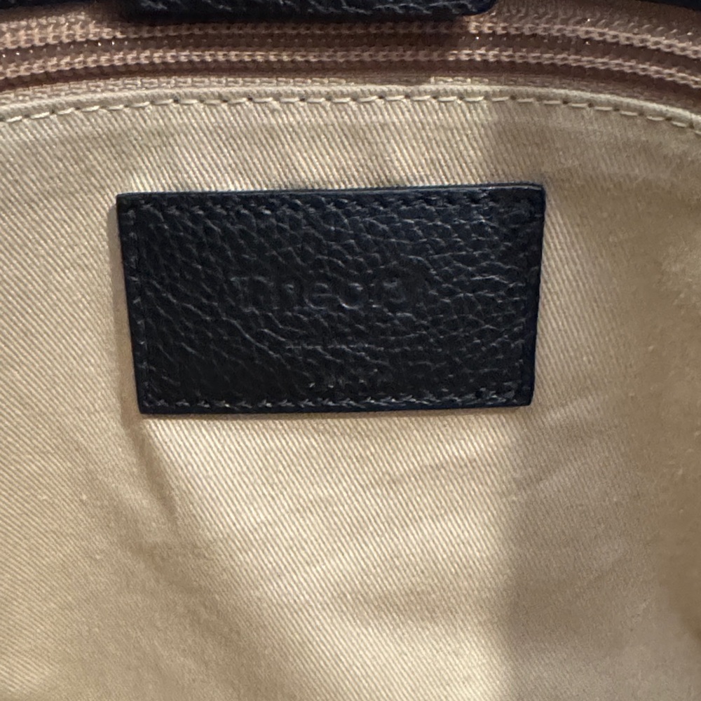 Theory Black Pebbled Leather Tote - Picture 3 of 9